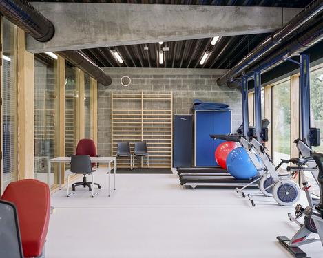 fitness room adjacent to the sports hall