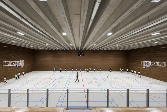 View on the sportshall