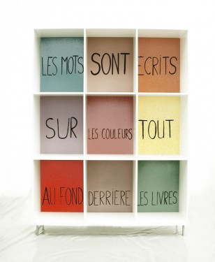bookcase in partnership with the artist Pol Piérart.