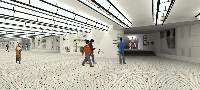 Rendu 3D du Couloir de la Gare Centrale (avant-projet) 