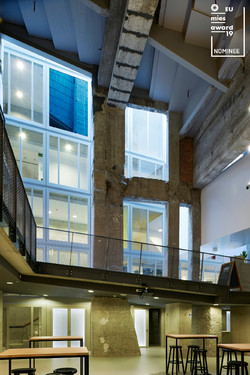 Creating space, allowed the introduction of natural light into the complex, revealed the value of the preserved elements