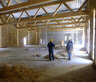 timber frame with straw bale walls