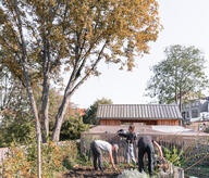 Jardin Félix Hap avec vue sur le potager