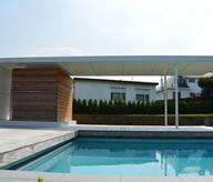 Swimming pool and Pool house