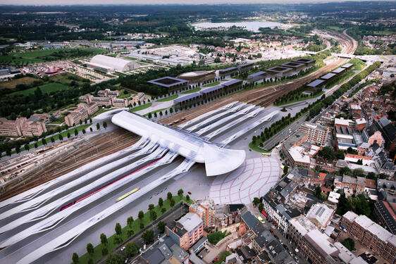 New railway station for the city of Mons - Belgium.