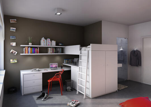 Student flat in the new real estate project Chambon, in the center of Brussels