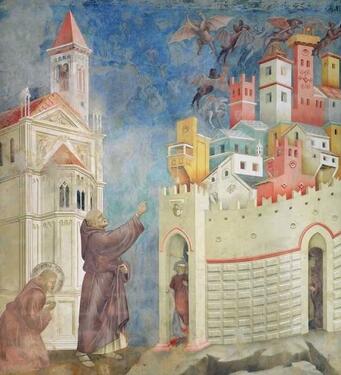 Giotto di Bondine, The Expulsion of the Devils from Arezzo, 1297-1299