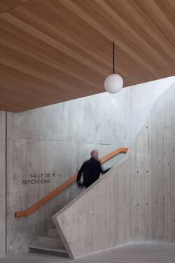 Stairs in the music school area