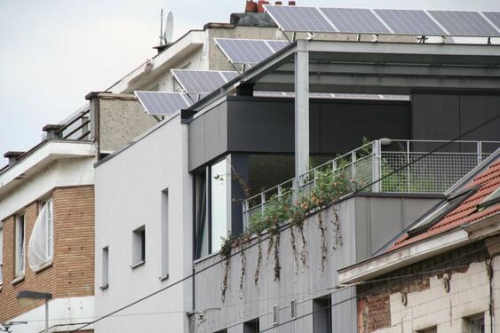 balcons verts intégré dans le cadre urbain