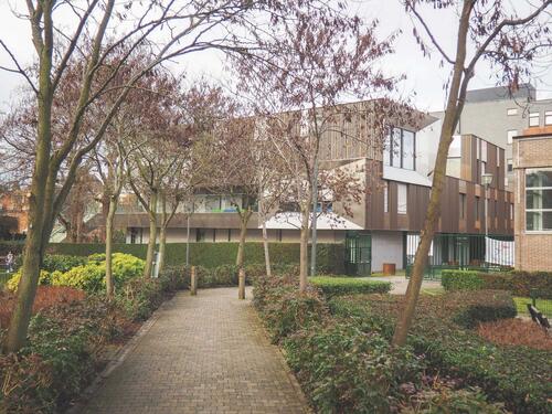 View of the nursery from the park