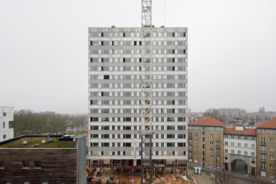 Chantier Tour Brunfaut, Bruxelles - A229 + Dethier Architecture