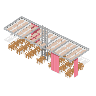 Axonométrie pergola