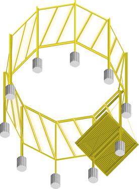 Axonométrie renversée de la structure