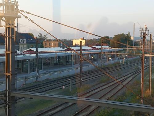 La gare des bus vue depuis la passerelle