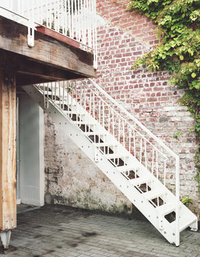 Van Wambeke escalier + poteau + terrasse