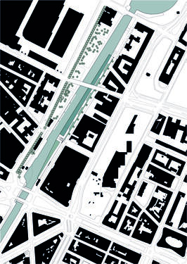 Piscine de plein air à Bruxelles - plan de situation