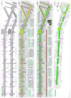 Avenue Louise : situation projetée ; niveaux -1, au sol, aérien; 3D