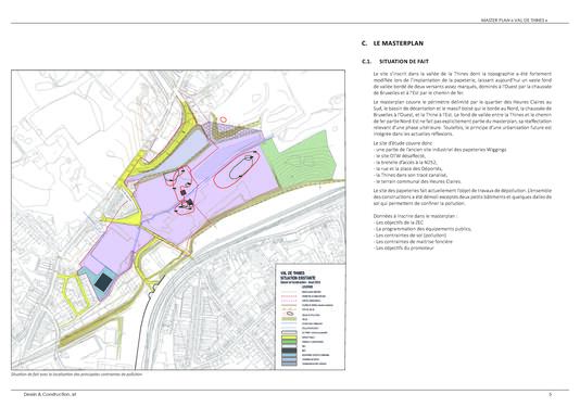 La situation de fait du master plan