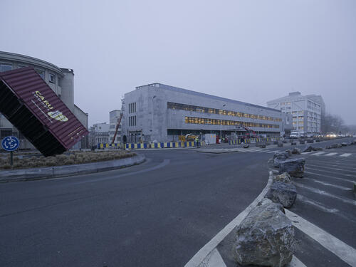 Vue de la façade rue des Sable et Boulevard Pachéco