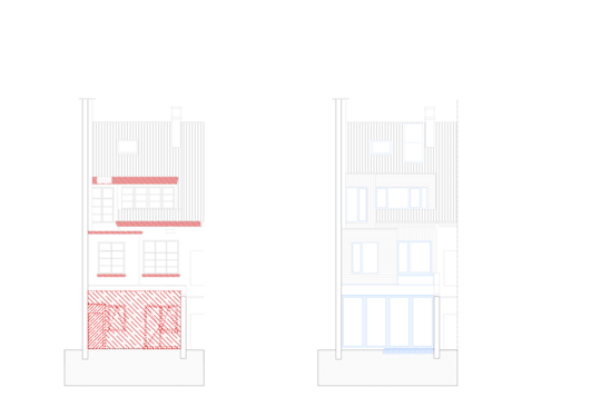 façade existante/projetée