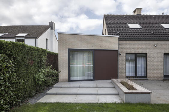extension briques corten architecture contemporaine smdf smdf.be samuel defourny