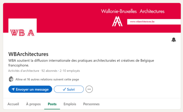 Wallonie-Bruxelles Architectures sur LinkedIn