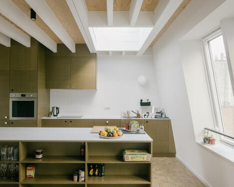 FIERLANT - duplex supérieur - cuisine sous les toits