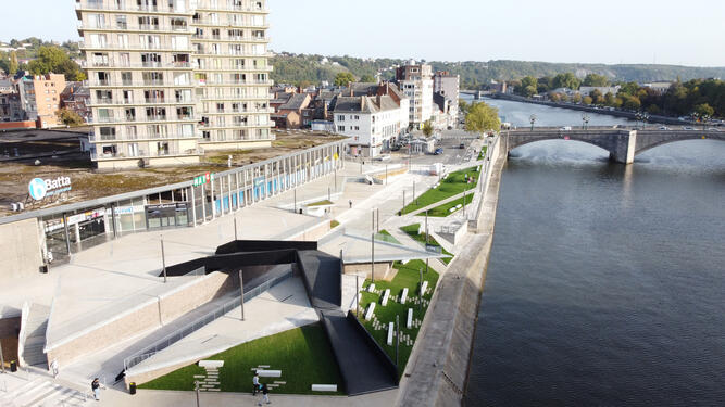 Vue drone de la nouvelle Esplanade Batta