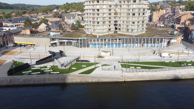 La nouvelle Esplanade Batta vue d'en haut