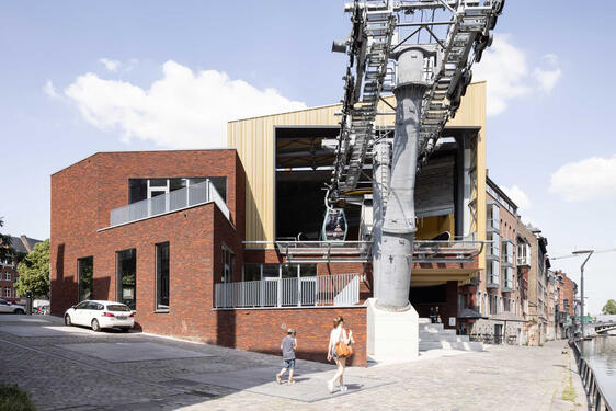 La station aval du Téléphérique de Namur