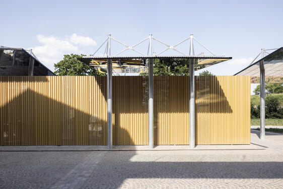 La station en amont du téléphérique sur le site de la Citadelle de Namur