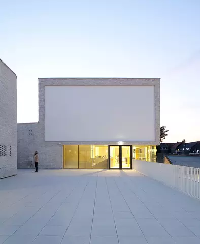 the terrace with its outdoor cinema screen