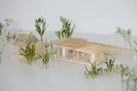 Yuriage Machi Cafe Model for the "Invisible Needs of Life" Exhibition at VAI (Flemish Architecture Institute), SHSH