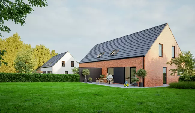 Vue arrière d'une maison